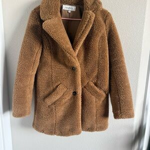 Sebby Teddy Camel Faux Shearling Jacket